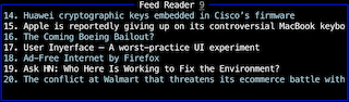 feedreader screenshot